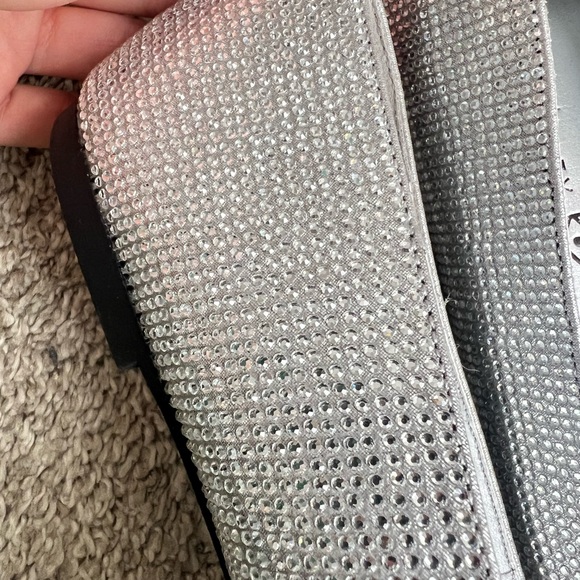 NEW Without Tags Hello Kitty x Katy Perry Silver Rhinestone Ballet Flats - Picture 6 of 8